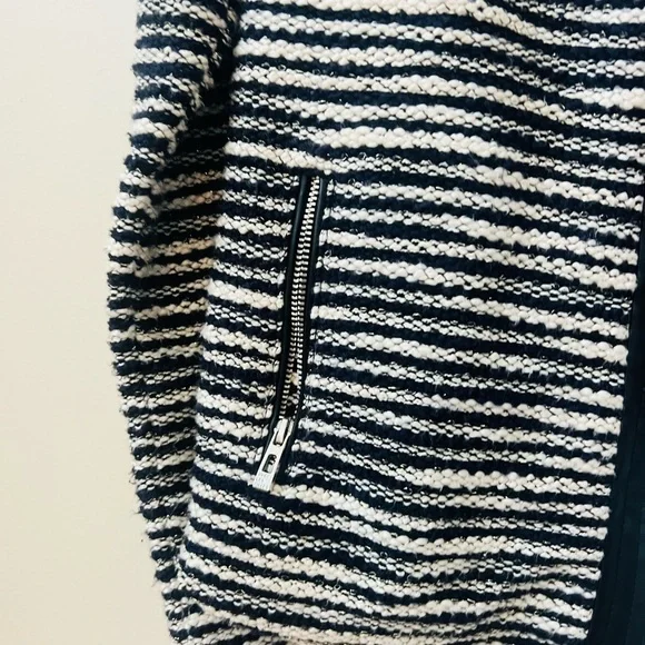 Avec Les Filles Black and White Striped Blazer - Picture 3 of 6